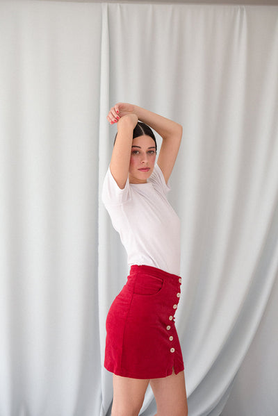 Red Kiku Skirt