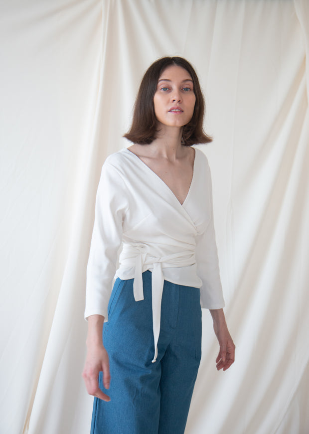 Emiko wrap blouse