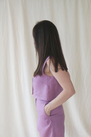 Lilac Sira Linen Vest - Made to Order