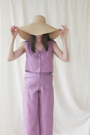 Lilac Sira Linen Vest - Made to Order