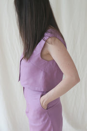 Lilac Sira Linen Vest - Made to Order