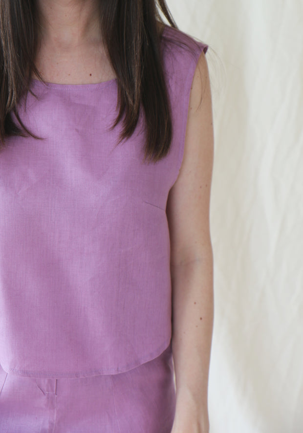 Lilac Nina Back Crossed Top - Made to Order