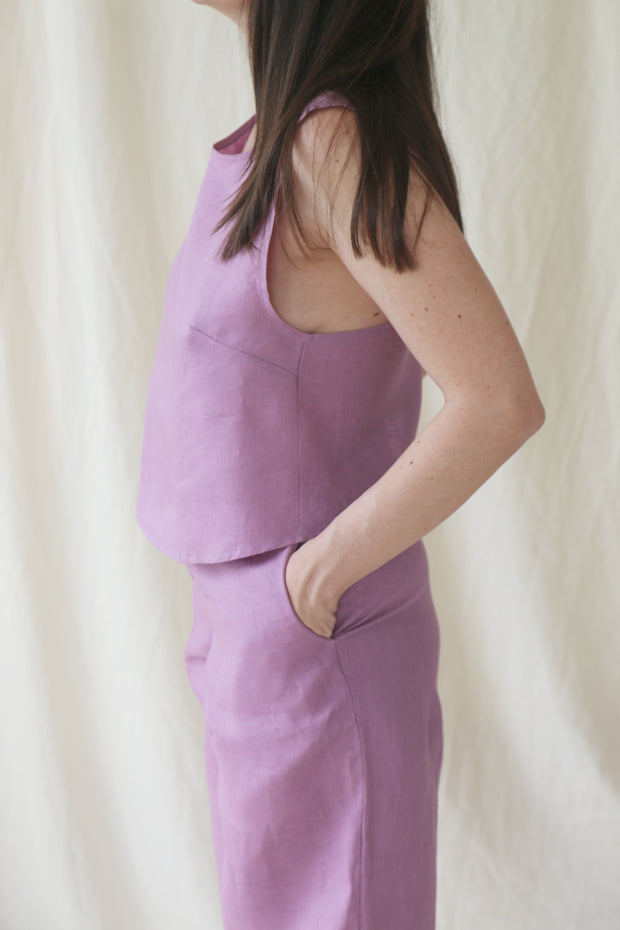 Lilac Nina Back Crossed Top - Made to Order